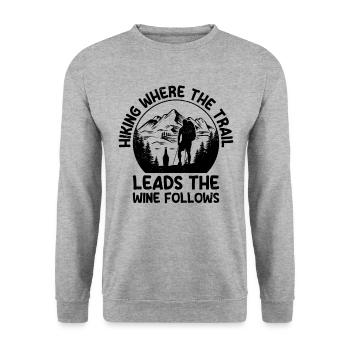 Randonnée Randonnée en plein air Alpinisme Trekking Natur - Sweat-shirt Unisexe - gris chiné - Devant - Alina (178cm) & Michal (187cm)