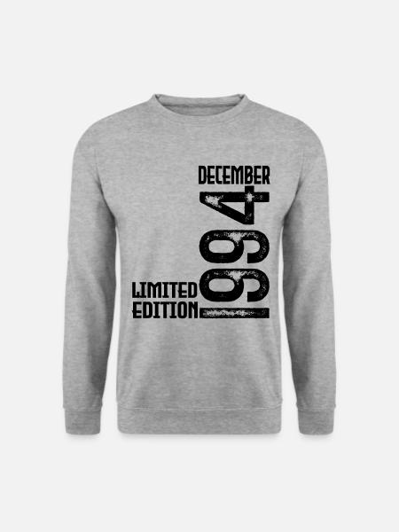 Geburtstagsgeschenk Dezember 1994. Dezember 1994. - Unisex Pullover - Weißgrau meliert