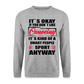 Ce n’est pas grave si vous n’aimez pas le canoë - Sweat-shirt Unisexe - gris chiné - Devant - Alina (178cm) & Michal (187cm)