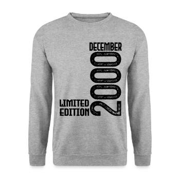 Birthday Gift December 2000. December 2000. - Unisex Sweatshirt - salt & pepper - Front - Alina (178cm) & Michal (187cm)