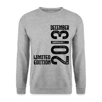 Birthday Gift December 2013. December 2013. - Unisex Sweatshirt - salt & pepper - Front - Alina (178cm) & Michal (187cm)