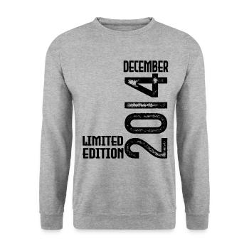 Birthday Gift December 2014. December 2014. - Unisex Sweatshirt - salt & pepper - Front - Alina (178cm) & Michal (187cm)