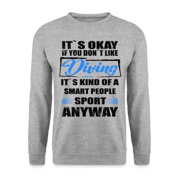Ce n’est pas grave si vous n’aimez pas la plongée - Sweat-shirt Unisexe - gris chiné - Devant - Alina (178cm) & Michal (187cm)