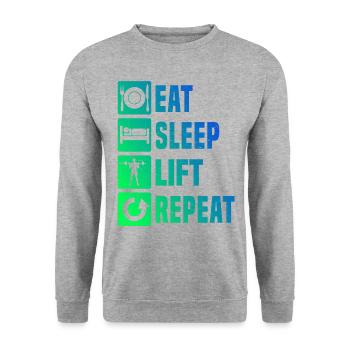 Cardio Musculation Hommes Femmes Fitness - Sweat-shirt Unisexe - gris chiné - Devant - Alina (178cm) & Michal (187cm)