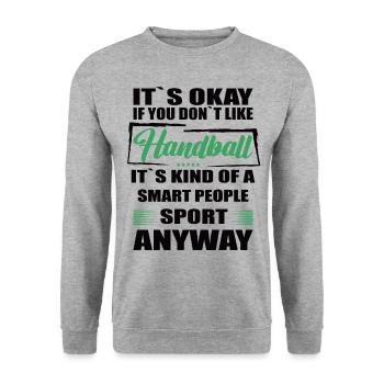 Ce n’est pas grave si vous n’aimez pas le handball - Sweat-shirt Unisexe - gris chiné - Devant - Alina (178cm) & Michal (187cm)