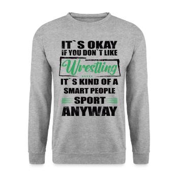 Ce n’est pas grave si vous n’aimez pas la lutte - Sweat-shirt Unisexe - gris chiné - Devant - Alina (178cm) & Michal (187cm)