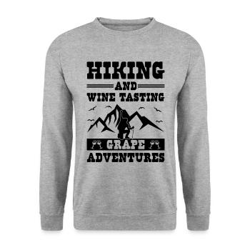 Wandern Natur Bergsteigen Trekking Outdoor Wandern - Unisex Pullover - Weißgrau meliert - Vorne - Alina (178cm) & Michal (187cm)