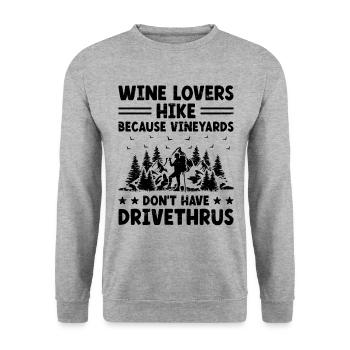 Hiking Nature Mountaineering Trekking Outdoor Hike - Unisex Sweatshirt - salt & pepper - Front - Alina (178cm) & Michal (187cm)