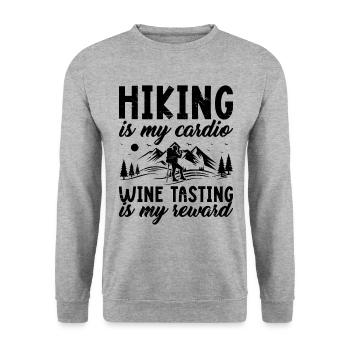 Wandern Natur Bergsteigen Trekking Outdoor Wandern - Unisex Pullover - Weißgrau meliert - Vorne - Alina (178cm) & Michal (187cm)