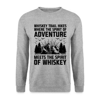 Wandern Natur Bergsteigen Trekking Outdoor Wandern - Unisex Pullover - Weißgrau meliert - Vorne - Alina (178cm) & Michal (187cm)
