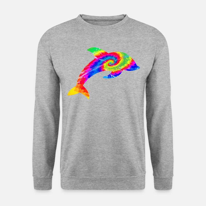 Dolphin Tie Dye - Unisex Sweatshirt - salt & pepper