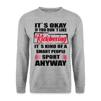 Ce n’est pas grave si vous n’aimez pas le kickboxing - Sweat-shirt Unisexe - gris chiné - Devant - Alina (178cm) & Michal (187cm)