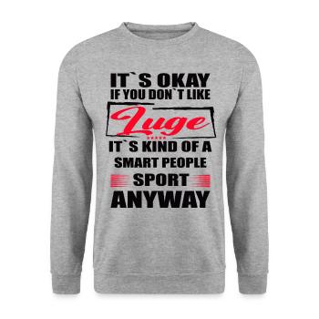 Ce n’est pas grave si vous n’aimez pas la luge - Sweat-shirt Unisexe - gris chiné - Devant - Alina (178cm) & Michal (187cm)