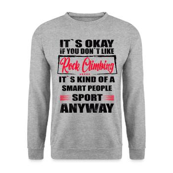 Ce n’est pas grave si vous n’aimez pas l’escalade - Sweat-shirt Unisexe - gris chiné - Devant - Alina (178cm) & Michal (187cm)