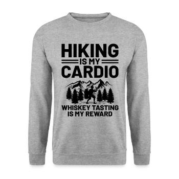 Wandern Natur Bergsteigen Trekking Outdoor Wandern - Unisex Pullover - Weißgrau meliert - Vorne - Alina (178cm) & Michal (187cm)