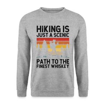 Randonnée Nature Alpinisme Trekking Randonnée en plein air - Sweat-shirt Unisexe - gris chiné - Devant - Alina (178cm) & Michal (187cm)