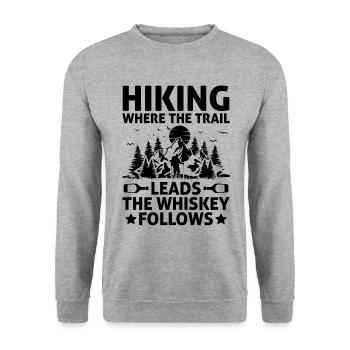 Wandern Natur Bergsteigen Trekking Outdoor Wandern - Unisex Pullover - Weißgrau meliert - Vorne - Alina (178cm) & Michal (187cm)