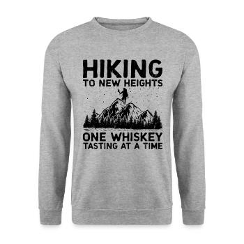 Randonnée Nature Alpinisme Trekking Randonnée en plein air - Sweat-shirt Unisexe - gris chiné - Devant - Alina (178cm) & Michal (187cm)