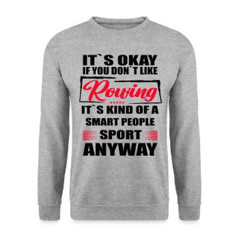 Ce n’est pas grave si vous n’aimez pas l’aviron - Sweat-shirt Unisexe - gris chiné - Devant - Alina (178cm) & Michal (187cm)
