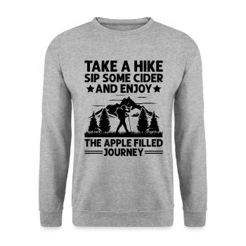 iking Outdoor Nature Hiker Trekking Mountaineering - Unisex Sweatshirt - salt & pepper - Front - Alina (178cm) & Michal (187cm)