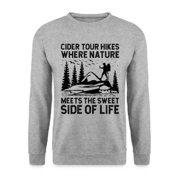 iking Outdoor Nature Hiker Trekking Mountaineering - Unisex Sweatshirt - salt & pepper - Front - Alina (178cm) & Michal (187cm)