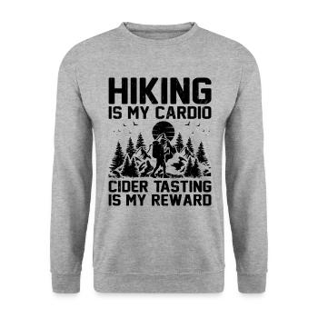 iking Outdoor Nature Hiker Trekking Mountaineering - Unisex Sweatshirt - salt & pepper - Front - Alina (178cm) & Michal (187cm)