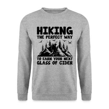 iking Outdoor Nature Hiker Trekking Mountaineering - Unisex Sweatshirt - salt & pepper - Front - Alina (178cm) & Michal (187cm)