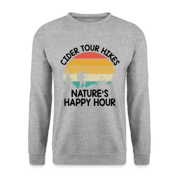 iking Outdoor Nature Hiker Trekking Mountaineering - Unisex Sweatshirt - salt & pepper - Front - Alina (178cm) & Michal (187cm)