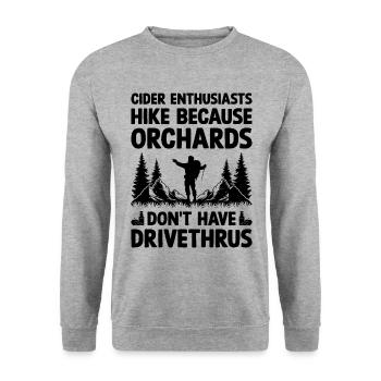 iking Outdoor Nature Hiker Trekking Mountaineering - Unisex Sweatshirt - salt & pepper - Front - Alina (178cm) & Michal (187cm)