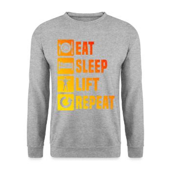 Cardio Endurance Training Women Weightlifting - Unisex Sweatshirt - salt & pepper - Front - Alina (178cm) & Michal (187cm)