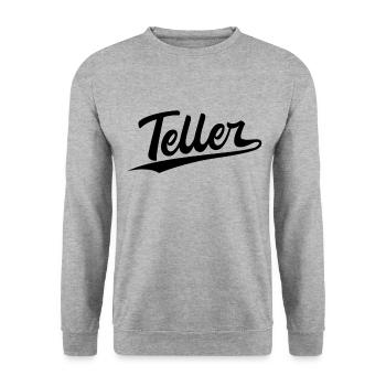 Retro Swoosh Job - Plate - Unisex Sweatshirt - salt & pepper - Front - Alina (178cm) & Michal (187cm)