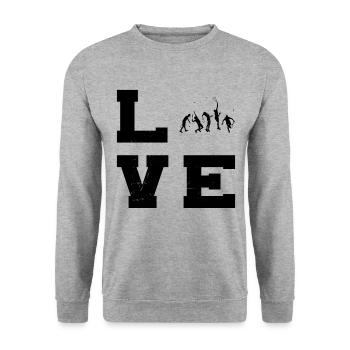 Tennis Tennis Tennis Men Play Tennis - Unisex Sweatshirt - salt & pepper - Front - Alina (178cm) & Michal (187cm)