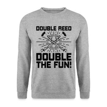 Oboe Player Oboe Basoonist Marching Band Instrumen - Unisex Sweatshirt - salt & pepper - Front - Alina (178cm) & Michal (187cm)
