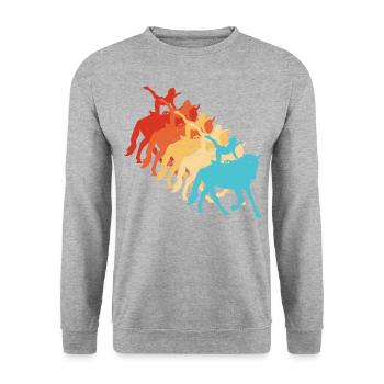 Acrobaties à cheval Contrôle du corps - Sweat-shirt Unisexe - gris chiné - Devant - Alina (178cm) & Michal (187cm)