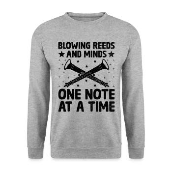 Oboist Oboe Basoonist Marching Band Instrumen - Unisex Pullover - Weißgrau meliert - Vorne - Alina (178cm) & Michal (187cm)