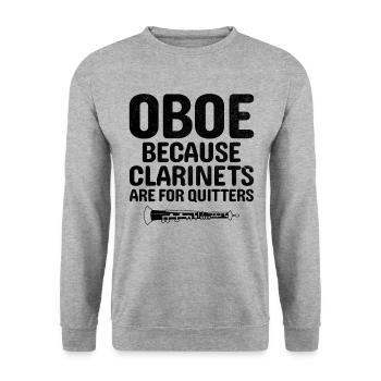 Oboist Oboe Basoonist Marching Band Instrumen - Unisex Pullover - Weißgrau meliert - Vorne - Alina (178cm) & Michal (187cm)