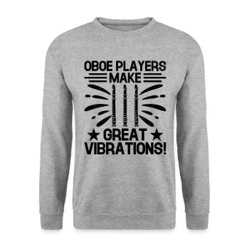 Oboe Player Oboe Basoonist Marching Band Instrumen - Unisex Sweatshirt - salt & pepper - Front - Alina (178cm) & Michal (187cm)