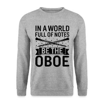 Hautboïste Hautbois Basooniste Fanfare Instrumen - Sweat-shirt Unisexe - gris chiné - Devant - Alina (178cm) & Michal (187cm)