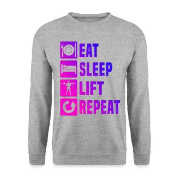 Cardio Fitness, Weightlifting, Endurance Training - Unisex Sweatshirt - salt & pepper - Front - Alina (178cm) & Michal (187cm)