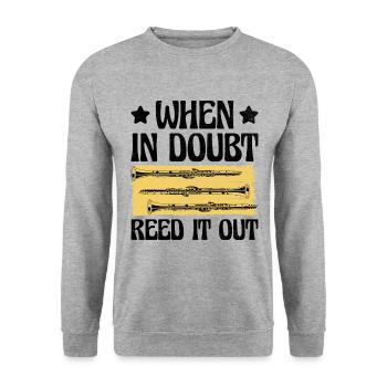 Oboe Player Oboe Basoonist Marching Band Instrumen - Unisex Sweatshirt - salt & pepper - Front - Alina (178cm) & Michal (187cm)