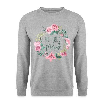 Nurse Midwife Birth Worker - Unisex Sweatshirt - salt & pepper - Front - Alina (178cm) & Michal (187cm)
