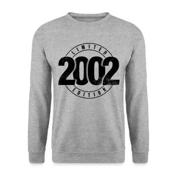 Limited Edition 2002 Year of Birth Urban Birthday - Unisex Sweatshirt - salt & pepper - Front - Alina (178cm) & Michal (187cm)
