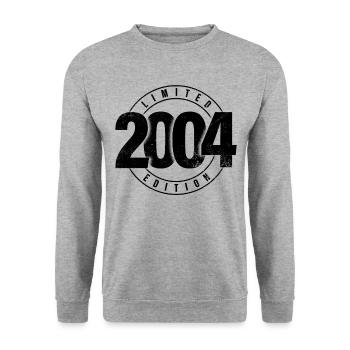 Limited Edition 2004 Year of Birth Urban Birthday - Unisex Sweatshirt - salt & pepper - Front - Alina (178cm) & Michal (187cm)