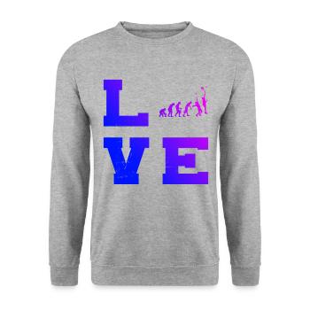 Paddle Tennis Paddle Tennis Paddle Court Racket Games - Unisex Sweatshirt - salt & pepper - Front - Alina (178cm) & Michal (187cm)