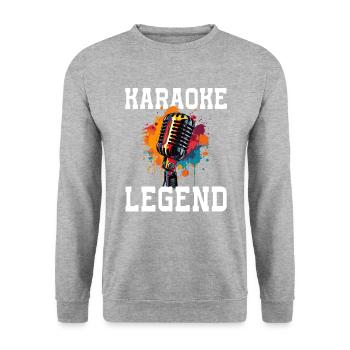 Funny Karaoke - Unisex Sweatshirt - salt & pepper - Front - Alina (178cm) & Michal (187cm)