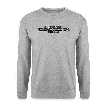 Fitness - Mindset of a champion, heart of a - Unisex Sweatshirt - salt & pepper - Front - Alina (178cm) & Michal (187cm)