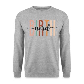 LD Labour And Delivery Nurse - Unisex Sweatshirt - salt & pepper - Front - Alina (178cm) & Michal (187cm)