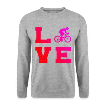 Roadbike Rennrad Road Bike Rennradfahrer Rennradfa - Unisex Pullover - Weißgrau meliert - Vorne - Alina (178cm) & Michal (187cm)