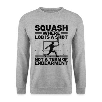 Squash Player Squash Tennis Player Raquetball Spor - Unisex Sweatshirt - salt & pepper - Front - Alina (178cm) & Michal (187cm)