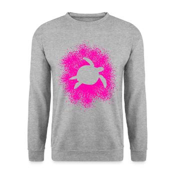 Sea Turtle Turtle in the Oceans - Unisex Sweatshirt - salt & pepper - Front - Alina (178cm) & Michal (187cm)